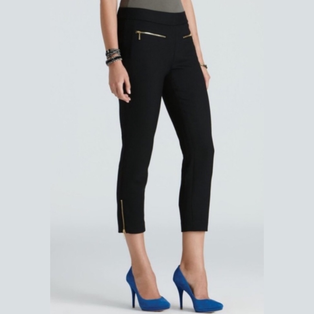 Kate Spade Wool Blend Crop Trousers Black